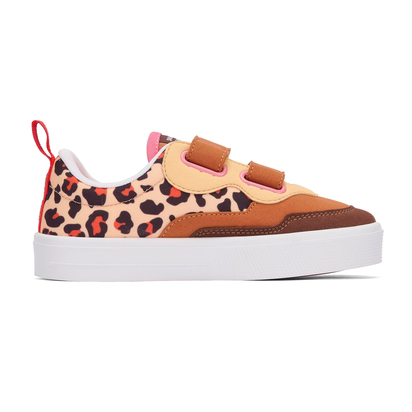Sneakers bambino crema marrone stampa leopard doppio velcro Hello Hossy