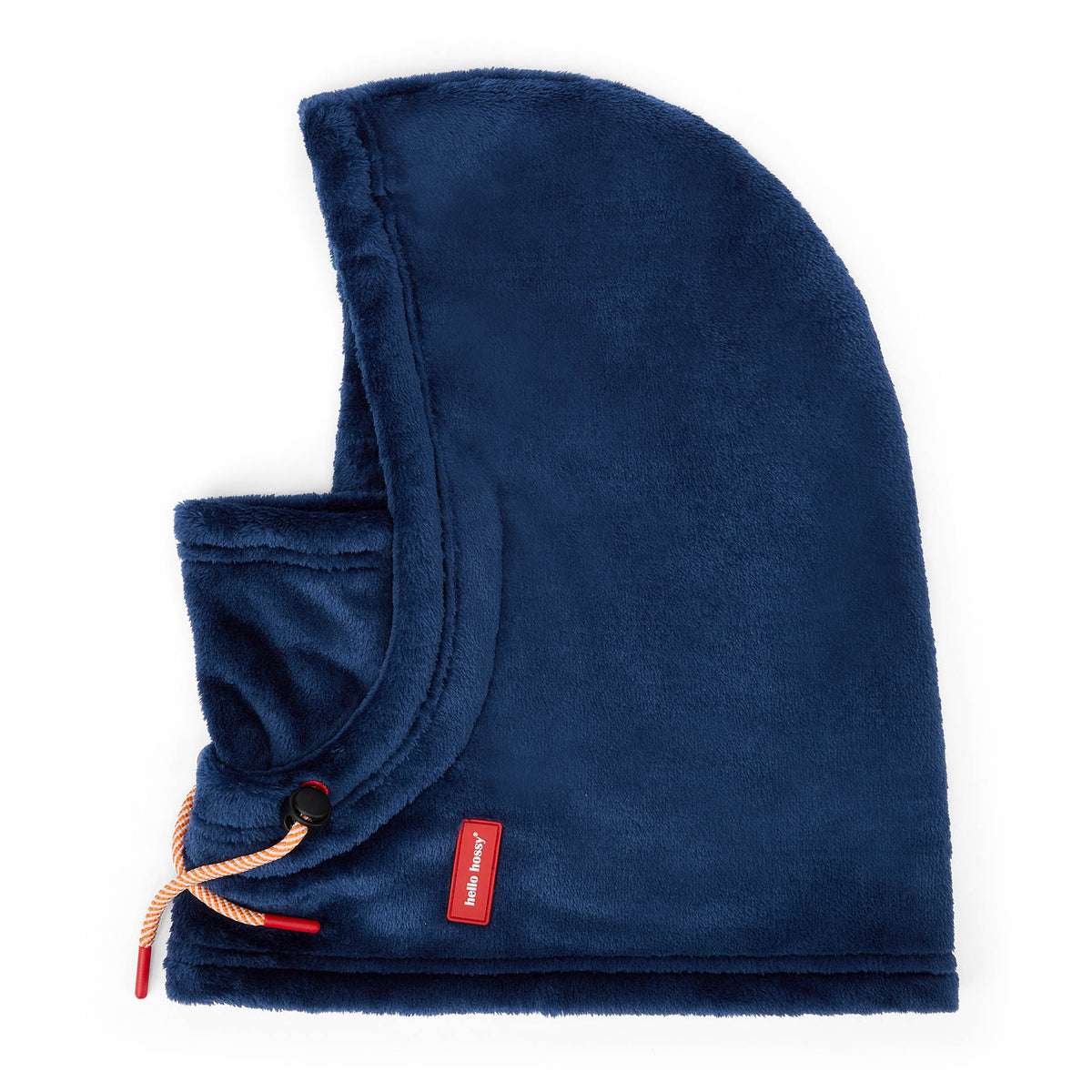 Passamontagna per bambini blu in pile con lacci regolabili Hello Hossy