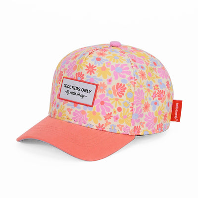 Cappellino bambini Retro Flowers, visiera curva, eco-responsabile, certificato Oeko-Tex, da 9 mesi, Cool Kids Only!