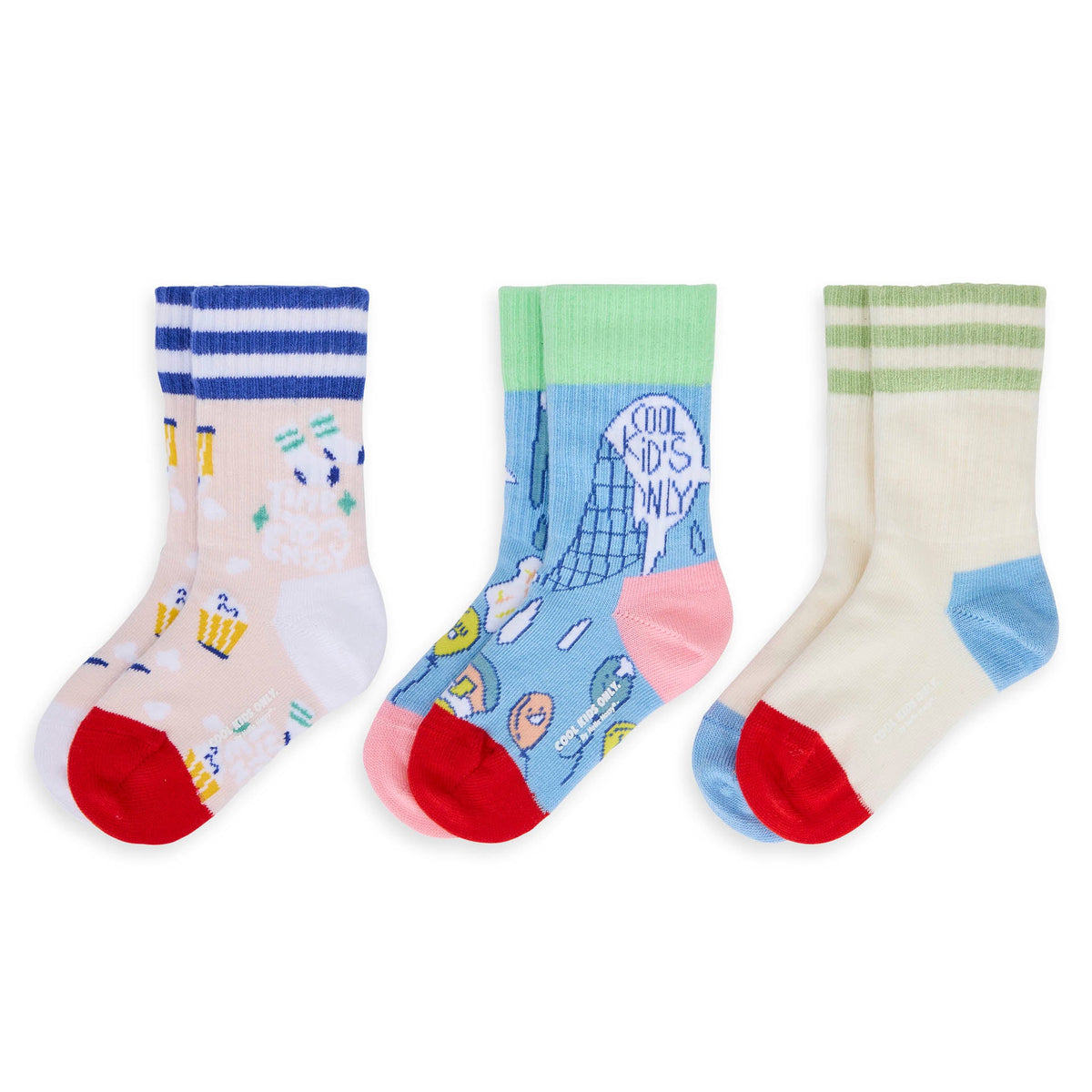 Set calzini bambini, cotone biologico, accessorio colorato, regalo bambino, a partire da 1 anno, Cool Kids Only !