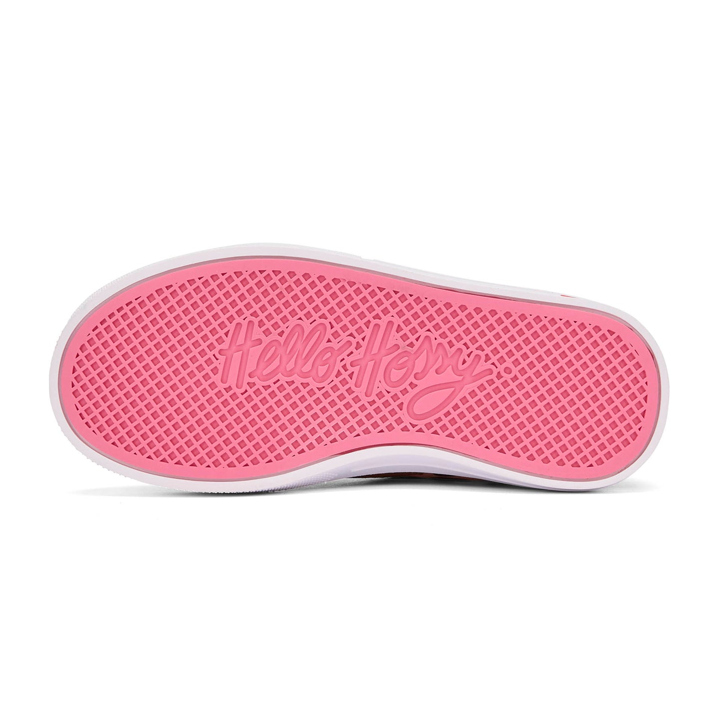 Suola sneakers bambino rosa dettaglio Hello Hossy