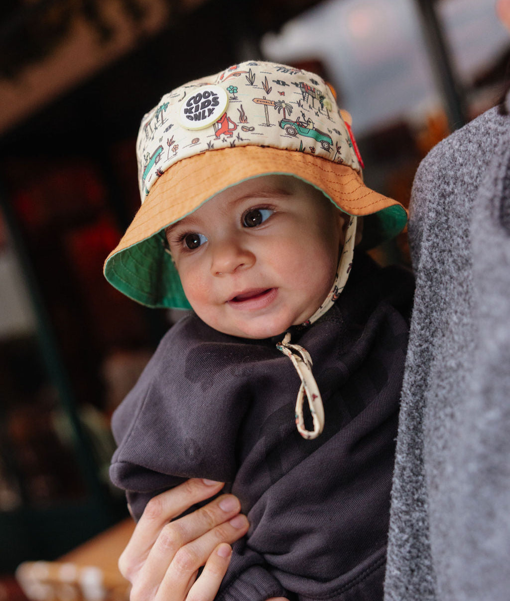 Bucket hat per bambini Jungly con cordino, eco-responsabile, certificato Oeko-Tex, dai 3 mesi, Cool Kids Only!