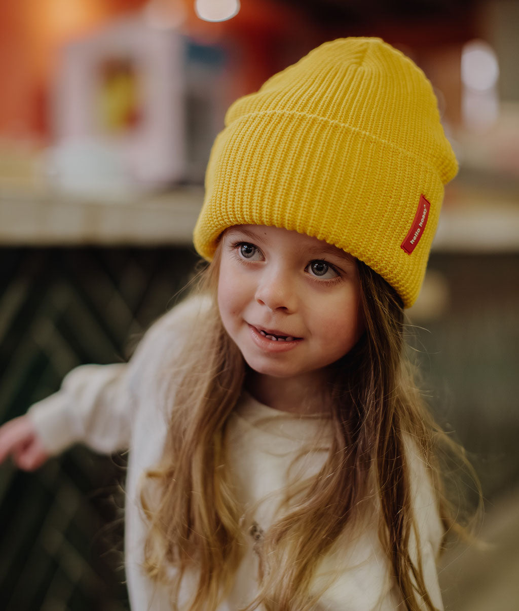 Berretto colorato bambini e adulti Flow Sun, 100% cotone biologico, senza pompon, dai 9 mesi, Cool Kids Only!