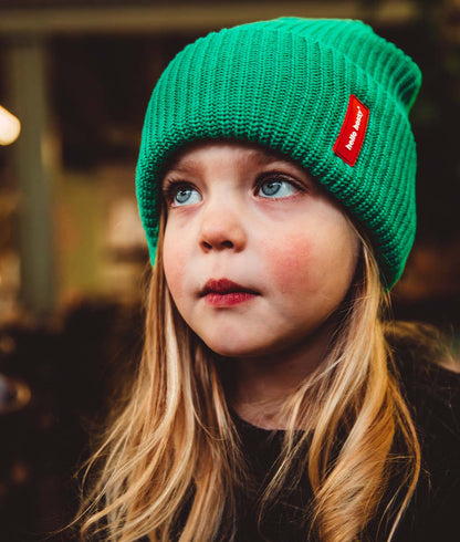 Berretto colorato Bambini & Adulti Flow Basil, 100% cotone biologico, senza pompon, da 9 mesi, Cool Kids Only !