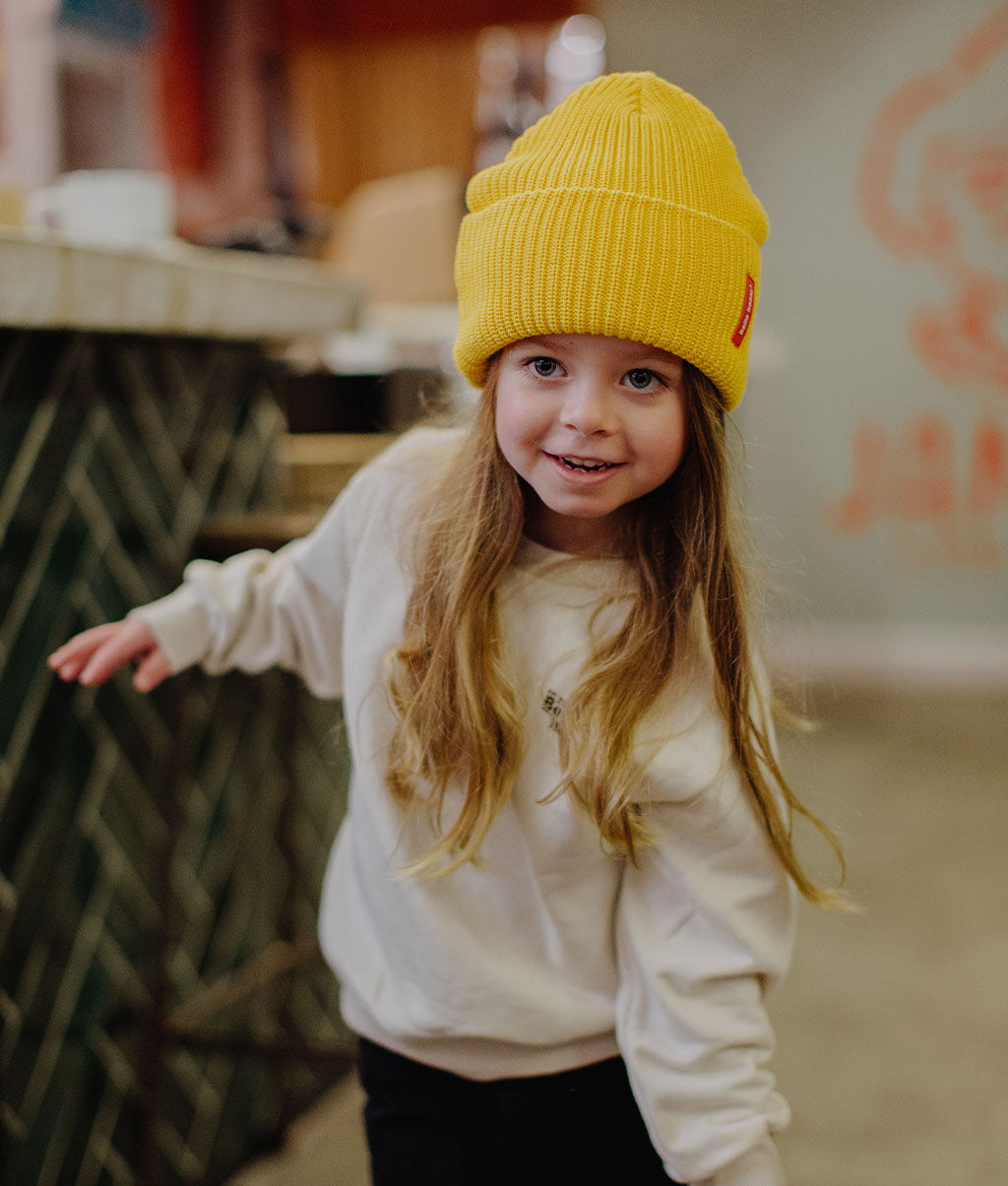 Berretto colorato bambini e adulti Flow Sun, 100% cotone biologico, senza pompon, dai 9 mesi, Cool Kids Only!