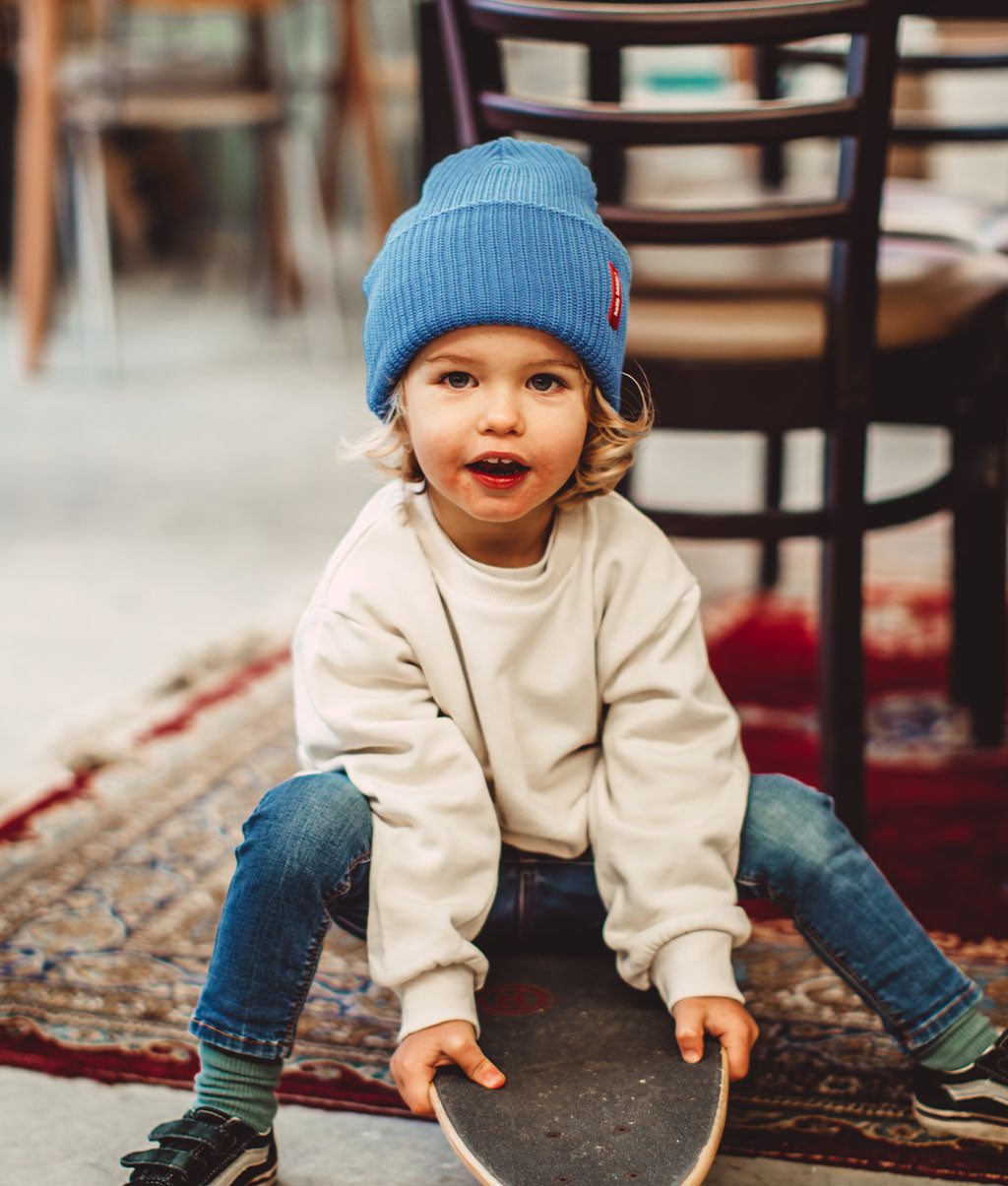 Berretto colorato Bambini & Adulti Flow Ocean, 100% cotone biologico, senza pompon, dai 9 mesi, Cool Kids Only !