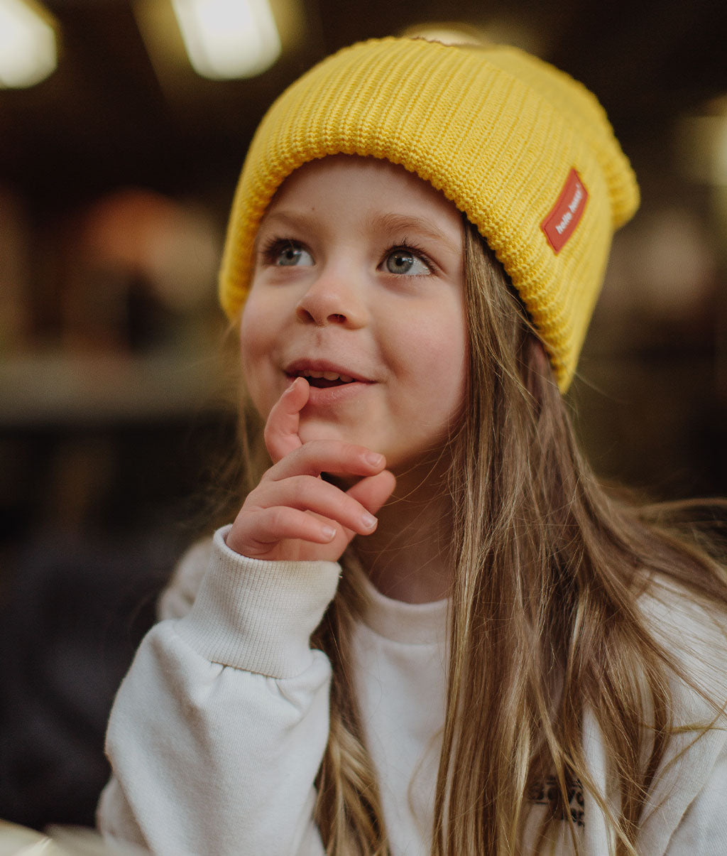 Berretto colorato bambini e adulti Flow Sun, 100% cotone biologico, senza pompon, dai 9 mesi, Cool Kids Only!