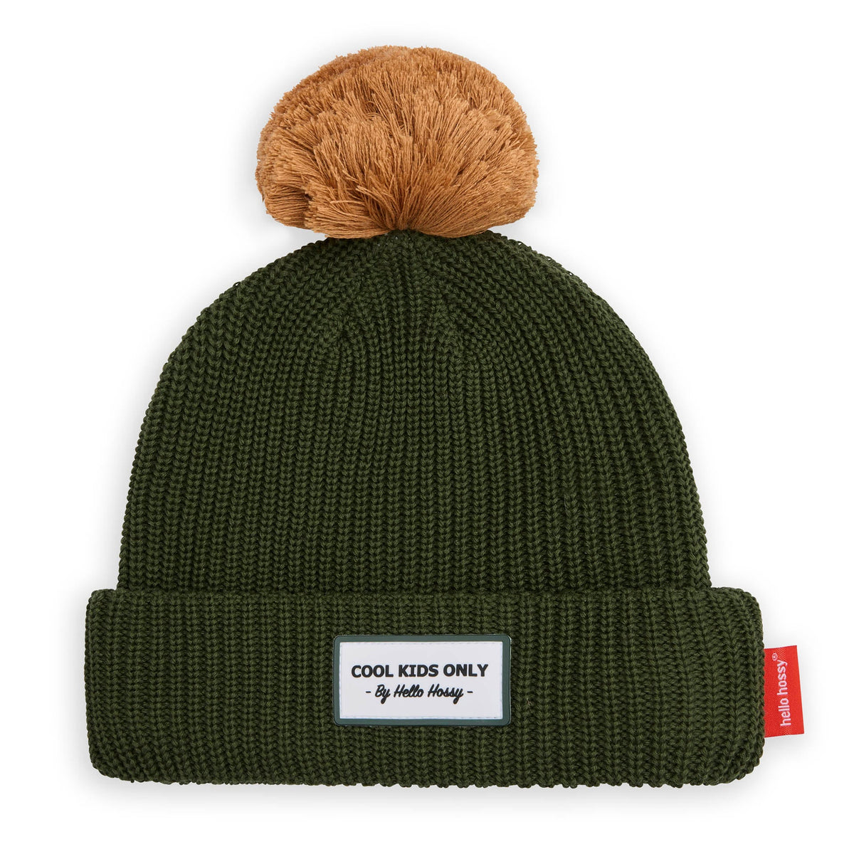 Berretto per bambini Color Block Forest, con pompon, fodera in pile, cotone biologico, dai 9 mesi, Cool Kids Only!