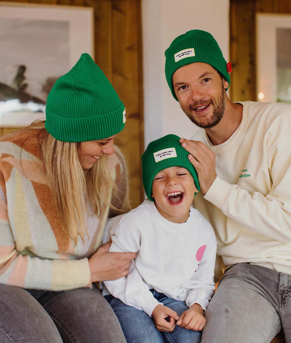 Berretto colorato Genitori e Bambini Pop Croco, maglia morbida e sottile, lana, senza pompon, a partire da 9 mesi, Cool Kids Only !