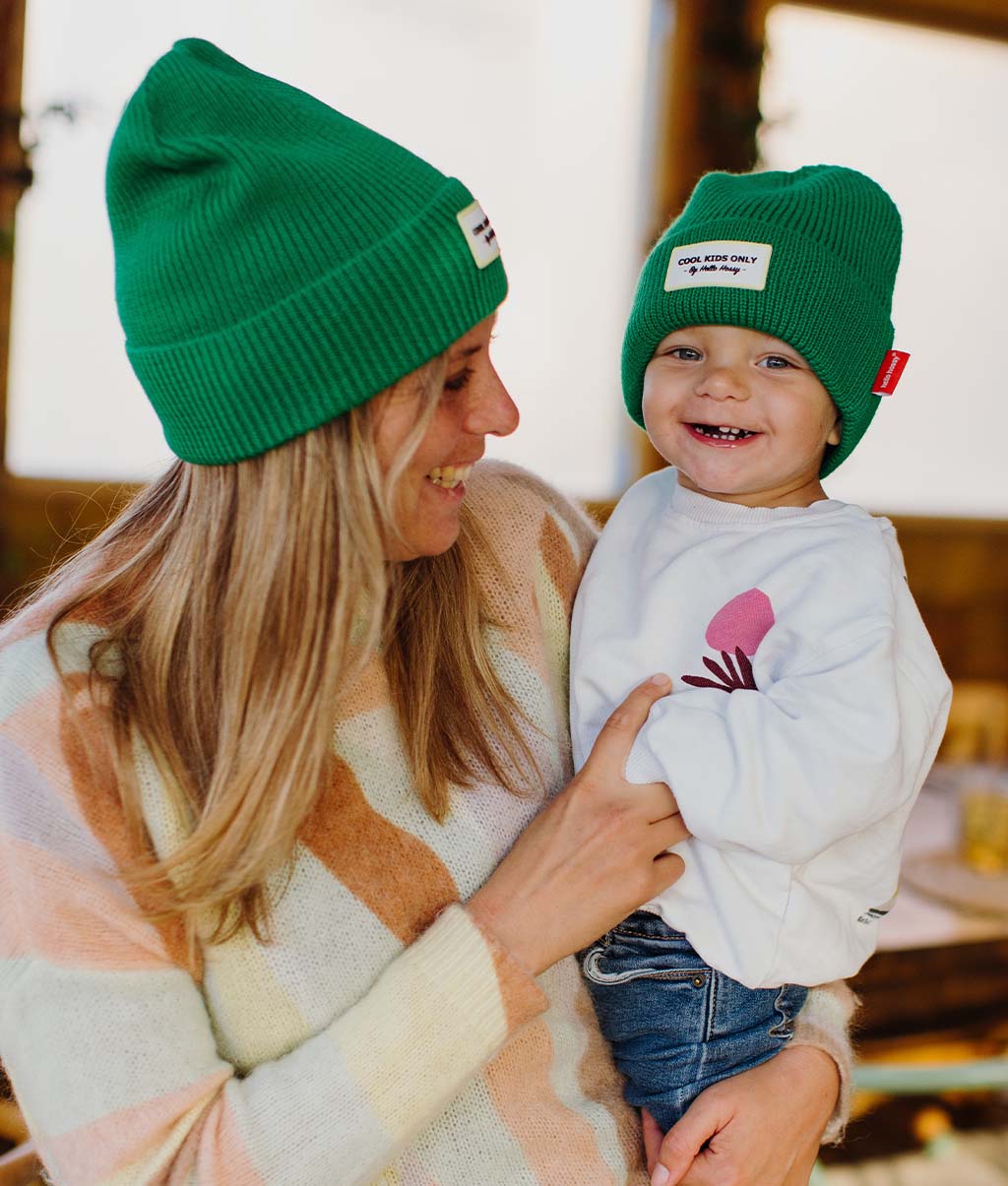 Berretto colorato Genitori e Bambini Pop Croco, maglia morbida e sottile, lana, senza pompon, a partire da 9 mesi, Cool Kids Only !