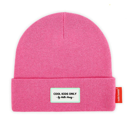 Berretto bambini Urban Fuchsia, cotone, effetto chiné, maglia morbida e fine, da 9 mesi, Cool Kids Only !