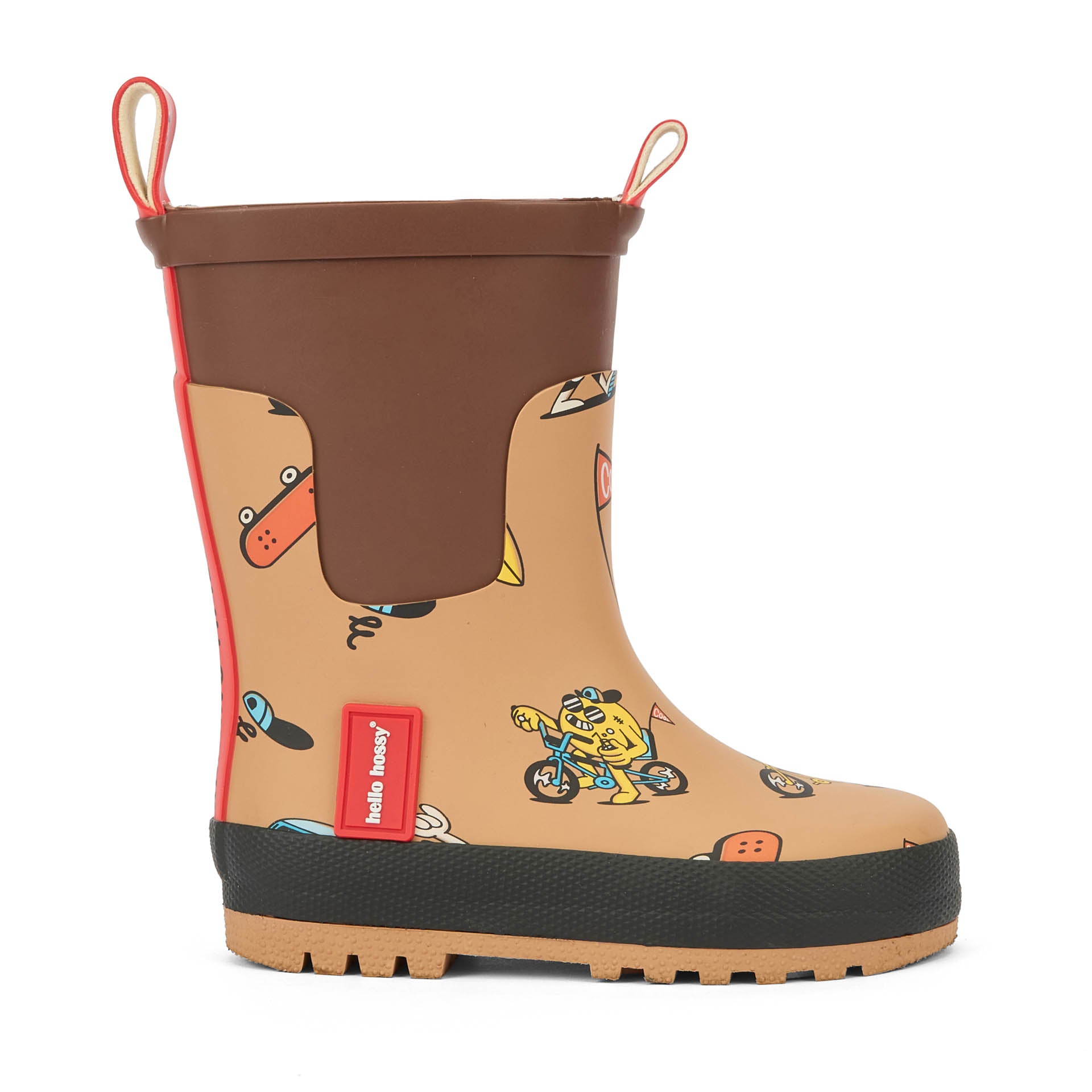 Stivali da pioggia in gomma per bambini Mascots Ride – vista di profilo