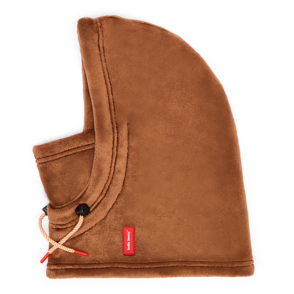Passamontagna per bambini marrone in pile con laccetti regolabili Hello Hossy