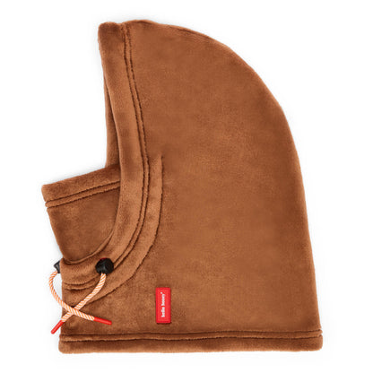 Passamontagna per bambini marrone in pile con laccetti regolabili Hello Hossy
