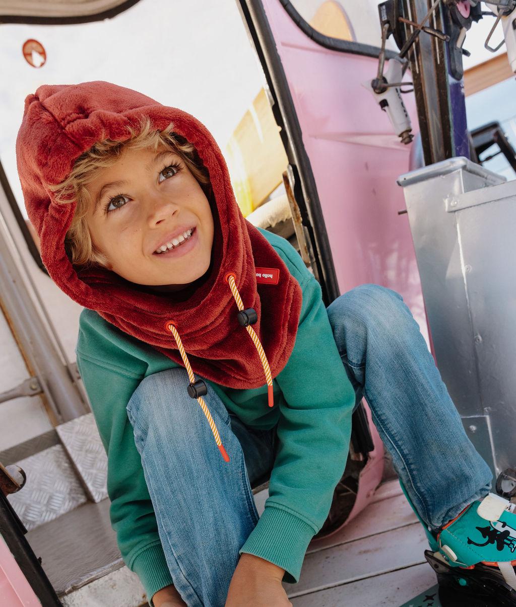 Passamontagna per bambini Bordeaux con cordini regolabili Hello Hossy