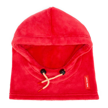 Passamontagna bambino rosso in pile con cordino regolabile Hello Hossy