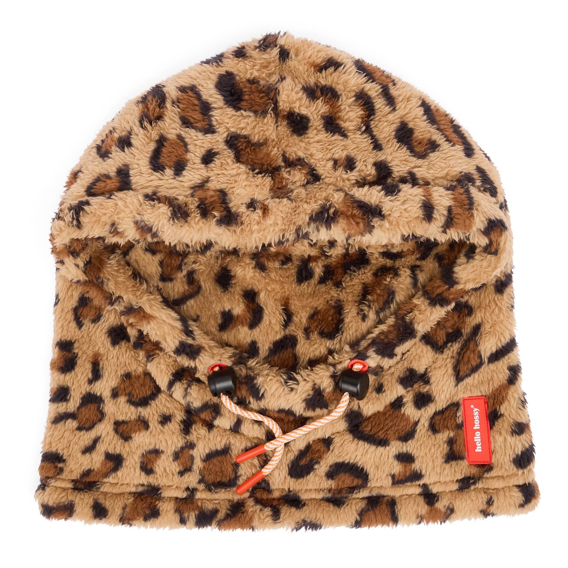 Passamontagna per bambini marrone con motivo leopard, regolabile Hello Hossy