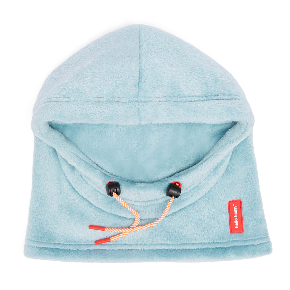 Passamontagna per bambini blu in pile con cordini regolabili Hello Hossy