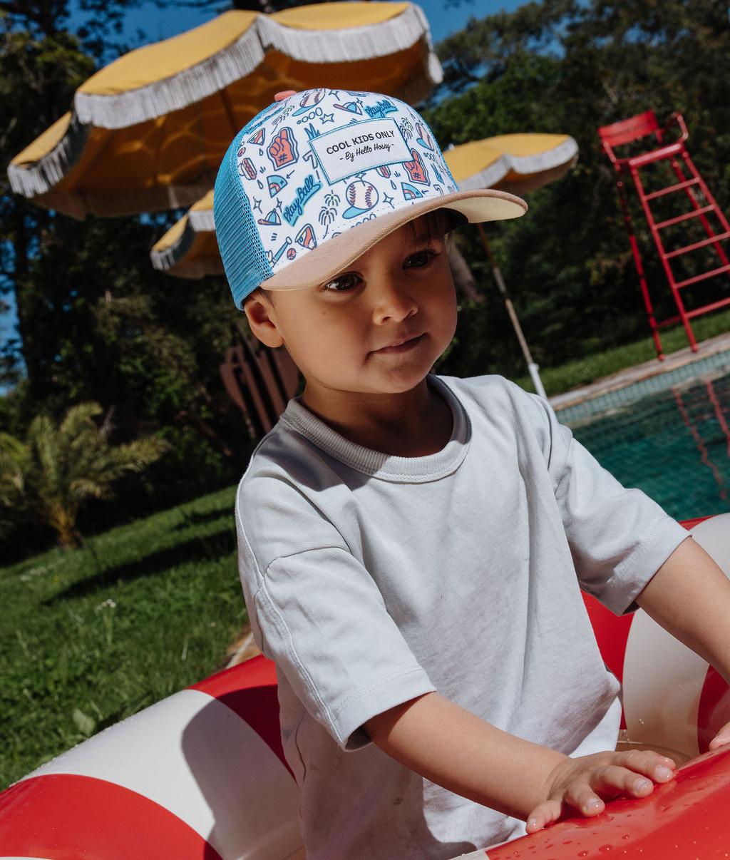 Cappellino bambino trucker sport baseball stampato Hello Hossy