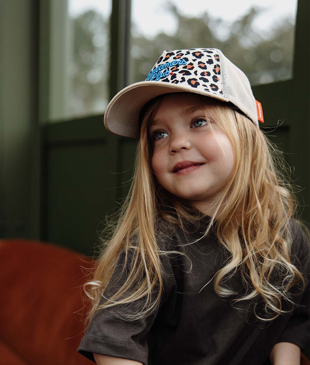 Cappellino Bambini Leopard #1, stile Trucker, matchy-matchy, eco-responsabile, da 9 mesi, Cool Kids Only!