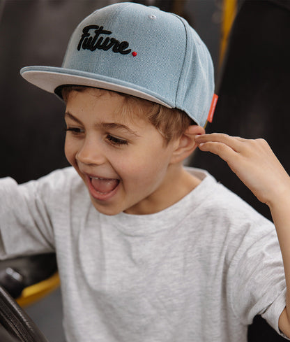 Cappellino genitori e bambini Jean Future, visiera piatta, cotone biologico, certificato Oeko-Tex, da 9 mesi, Cool Kids Only!