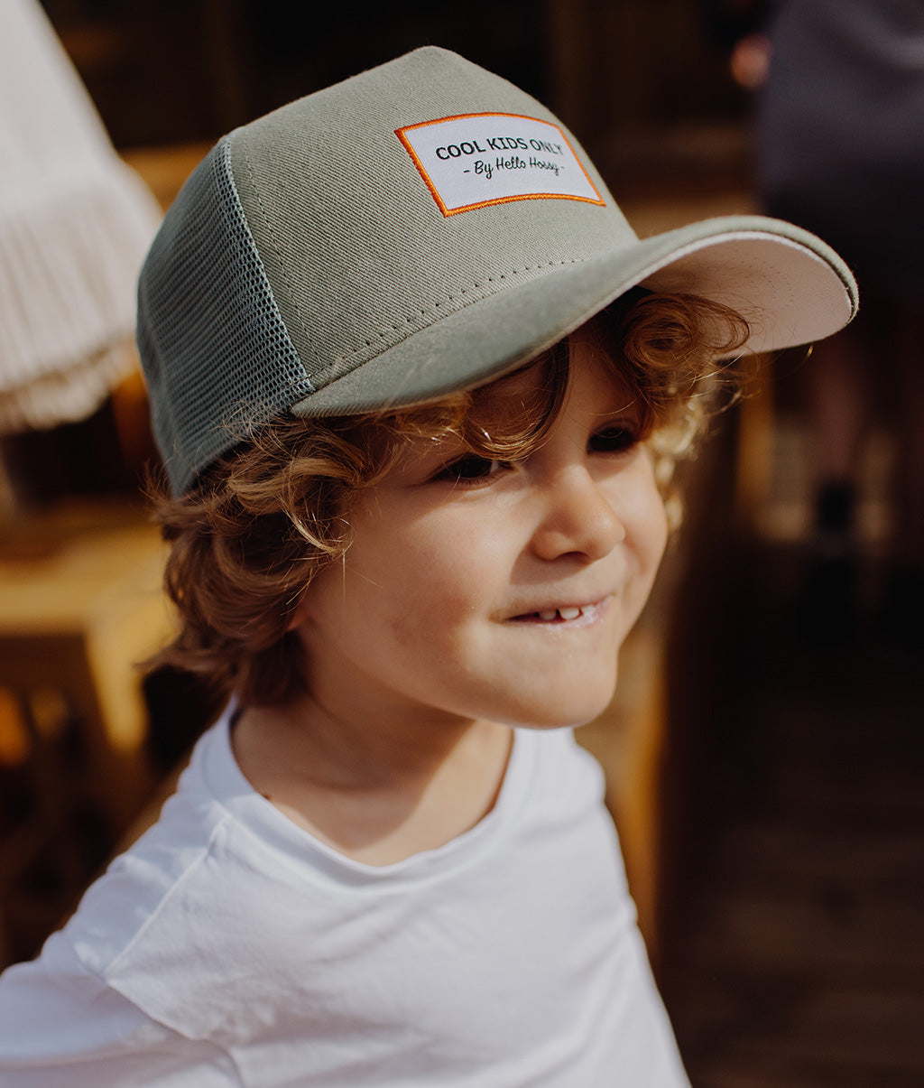 Cappellino genitori e bambini Mini Olive, stile Trucker, matchy-matchy, eco-responsabile, dai 9 mesi, Cool Kids Only!
