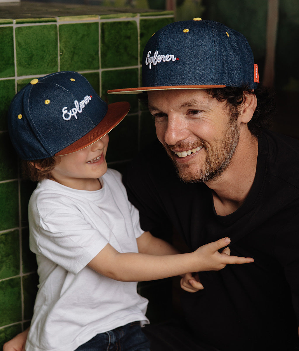 Cappellino per bambini Jean Explorer, visiera piatta, cotone biologico, certificato Oeko-Tex, dai 9 mesi, Cool Kids Only!