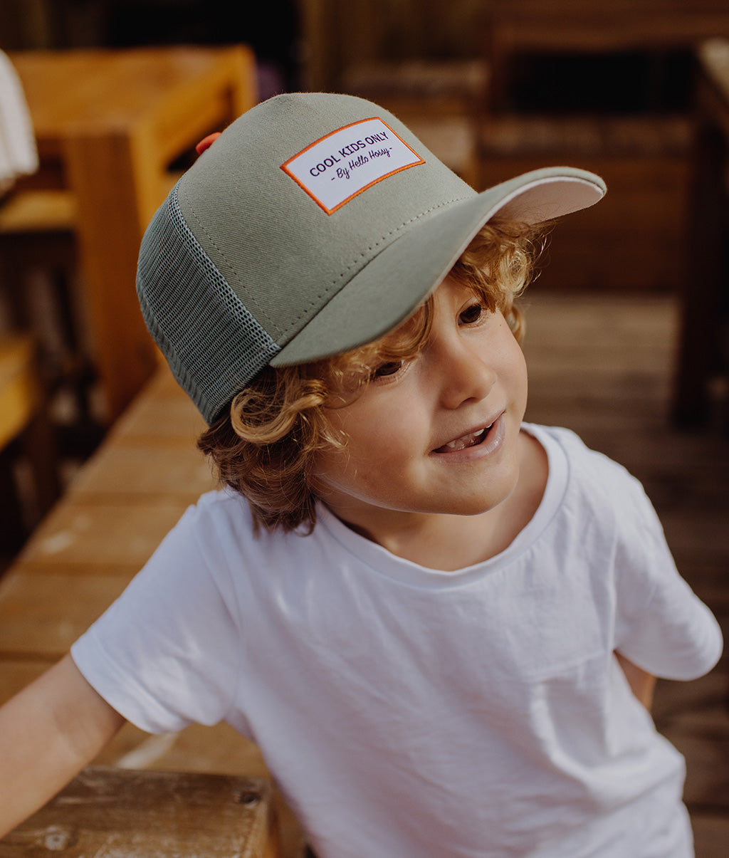 Cappellino genitori e bambini Mini Olive, stile Trucker, matchy-matchy, eco-responsabile, dai 9 mesi, Cool Kids Only!