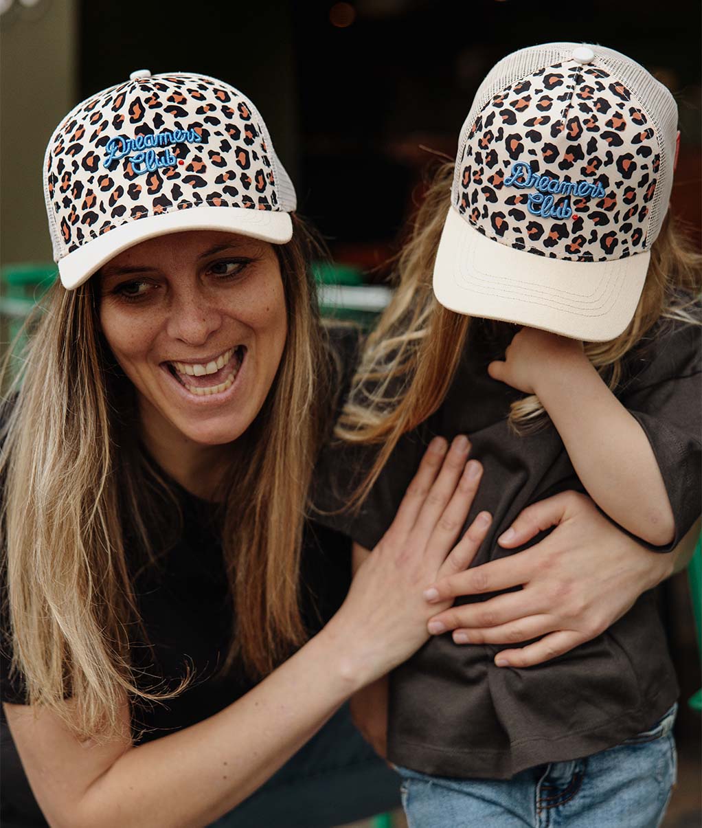 Cappellino Mamme-Bambini Leopard #1, stile Trucker, matchy-matchy, eco-responsabile, dai 9 mesi, Cool Kids Only!