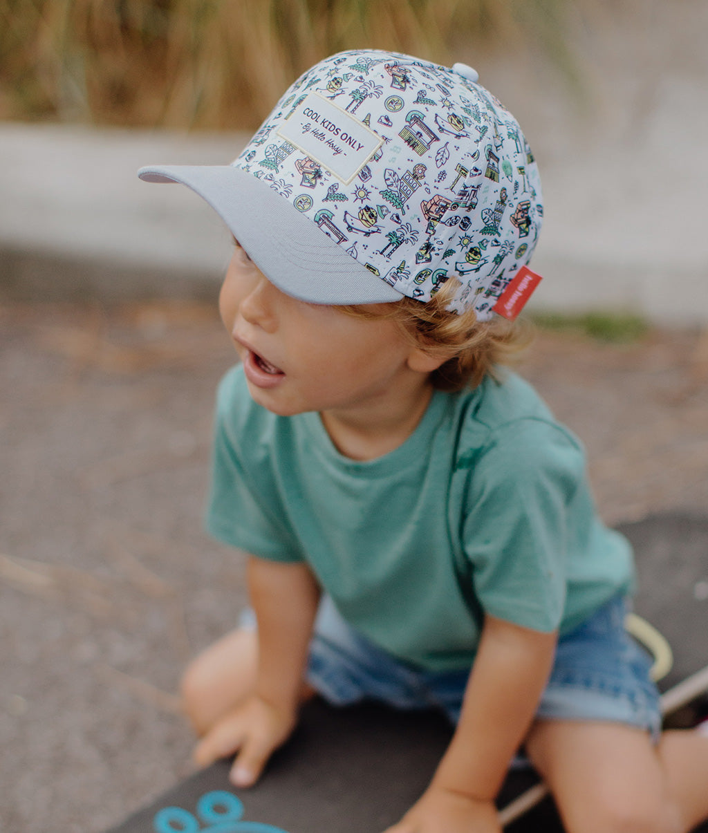 Cappellino bambini Florida, visiera curva, eco-responsabile, certificato Oeko-Tex, da 9 mesi, Cool Kids Only !