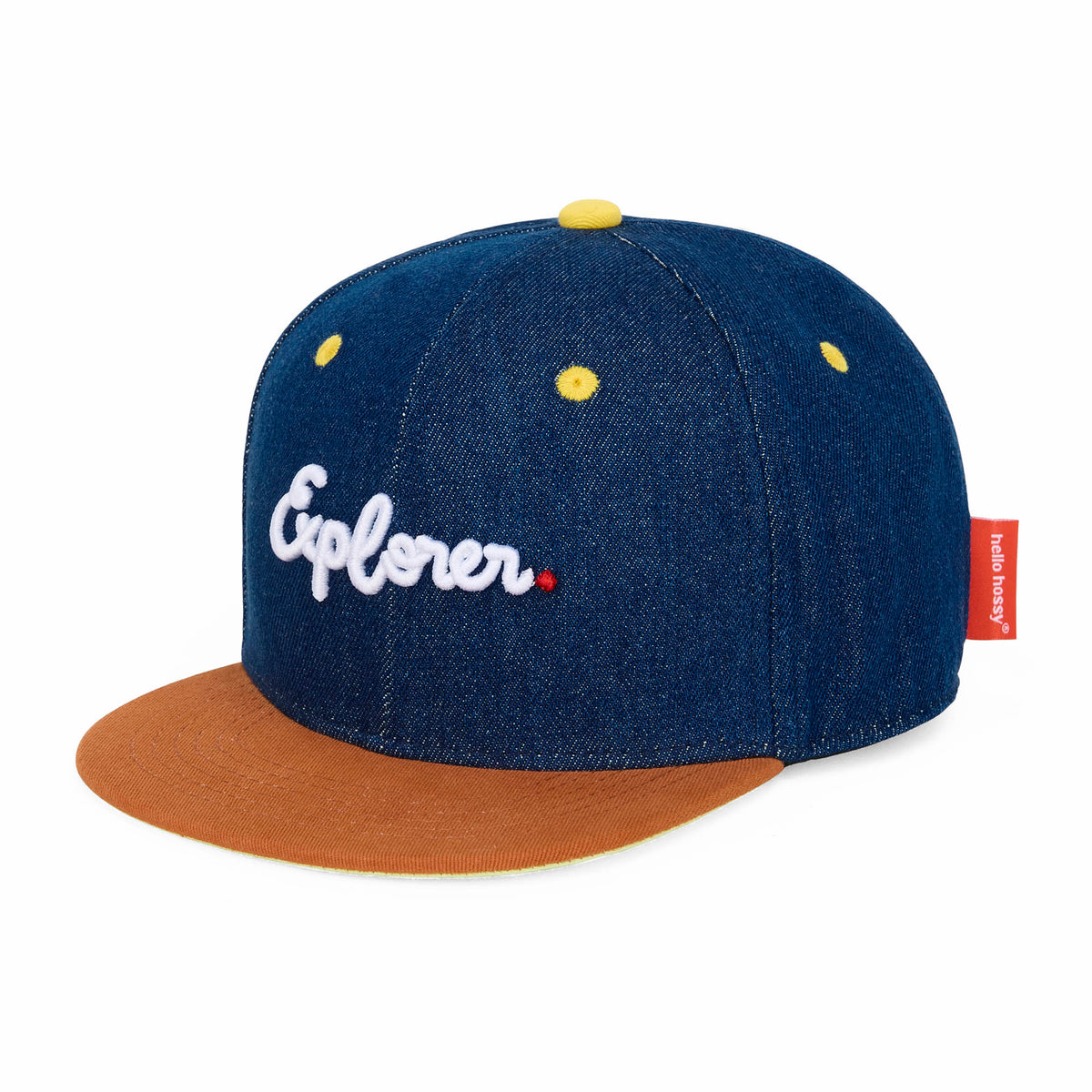 Cappellino per bambini Jean Explorer, visiera piatta, cotone biologico, certificato Oeko-Tex, dai 9 mesi, Cool Kids Only!