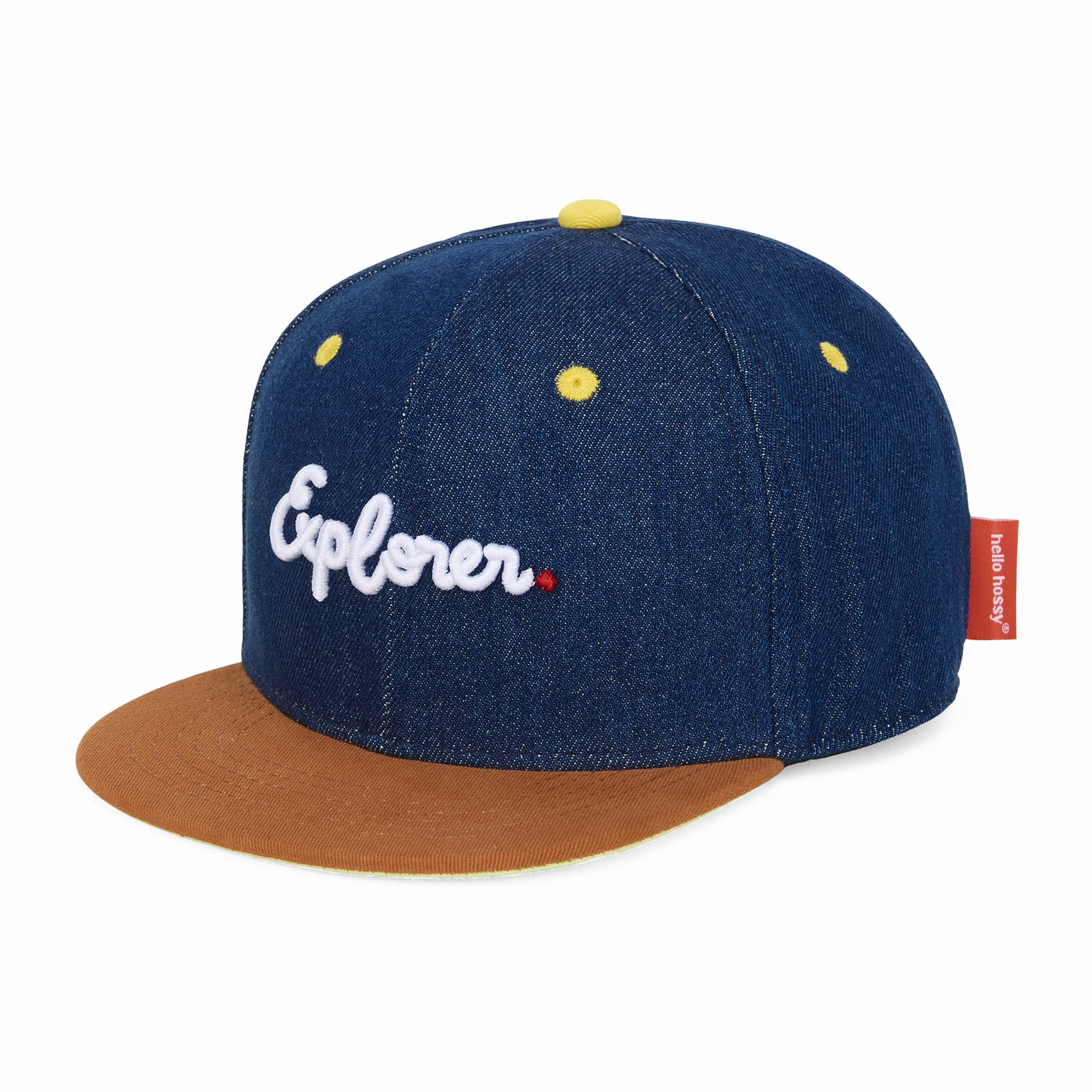 Cappellino per bambini Jean Explorer, visiera piatta, cotone biologico, certificato Oeko-Tex, dai 9 mesi, Cool Kids Only!