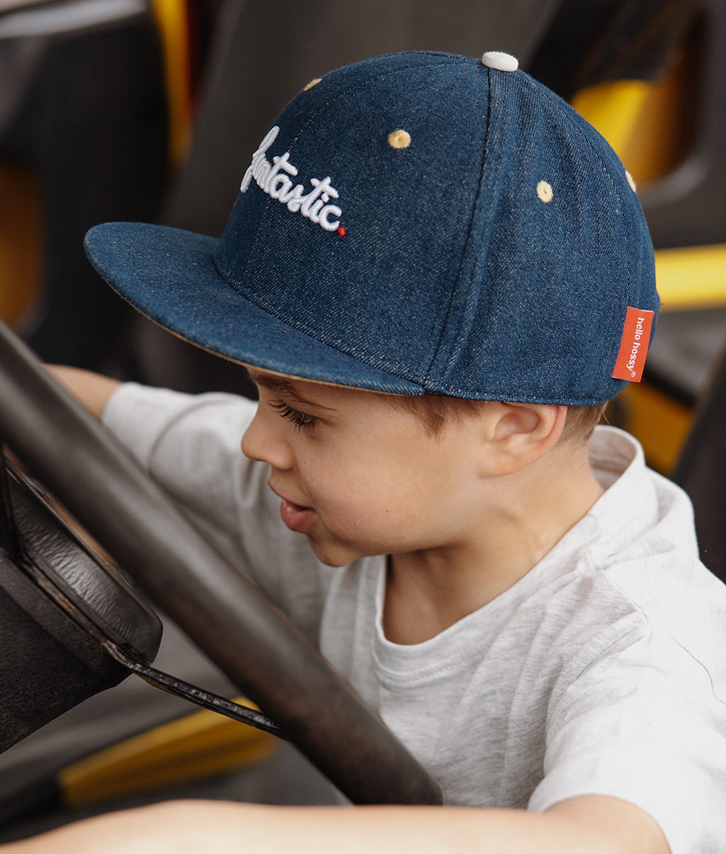 Cappellino Genitori e Bambini Jean Funtastic, visiera piatta, cotone biologico, certificato Oeko-Tex, dai 9 mesi, Cool Kids Only !
