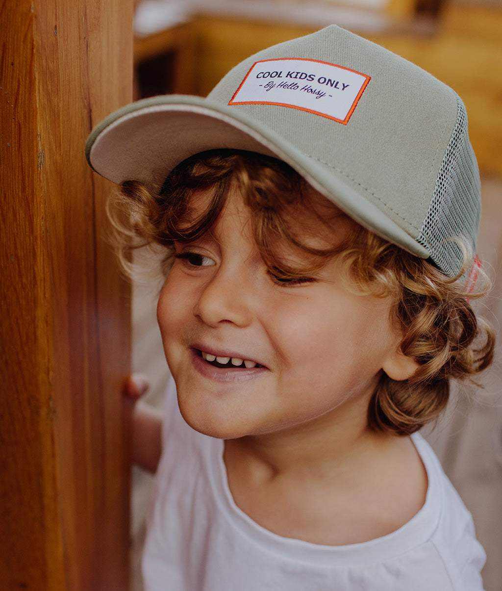 Cappellino genitori e bambini Mini Olive, stile Trucker, matchy-matchy, eco-responsabile, dai 9 mesi, Cool Kids Only!