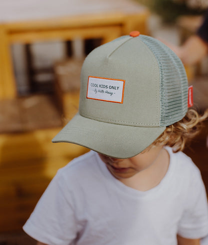 Cappellino genitori e bambini Mini Olive, stile Trucker, matchy-matchy, eco-responsabile, dai 9 mesi, Cool Kids Only!