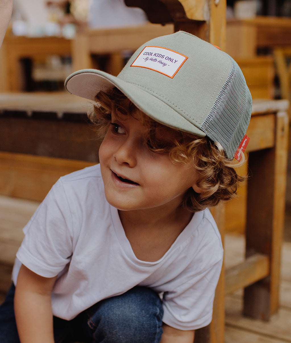 Cappellino genitori e bambini Mini Olive, stile Trucker, matchy-matchy, eco-responsabile, dai 9 mesi, Cool Kids Only!