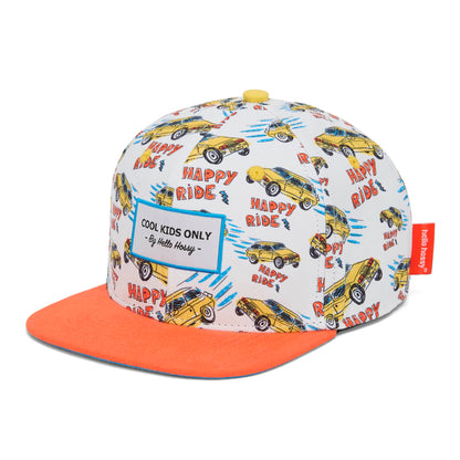 Cappellino per bambini con motivo auto, visiera arancione, non indossato Hello Hossy