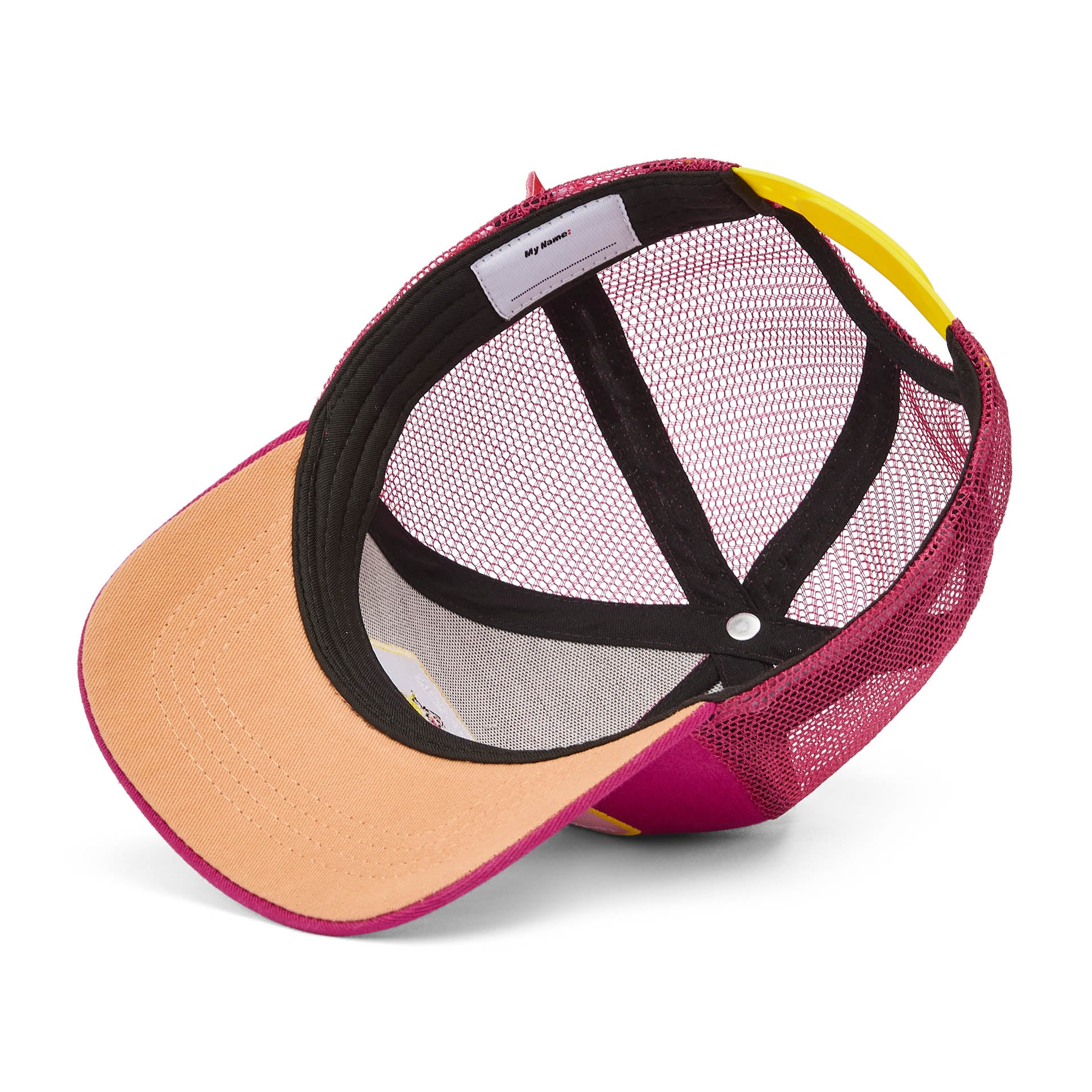 Cappellino bambino fuchsia visiera curva rete posteriore Hello Hossy