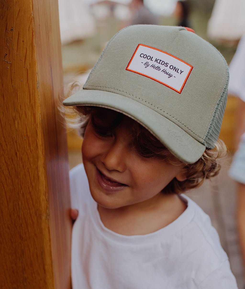 Cappellino genitori e bambini Mini Olive, stile Trucker, matchy-matchy, eco-responsabile, dai 9 mesi, Cool Kids Only!