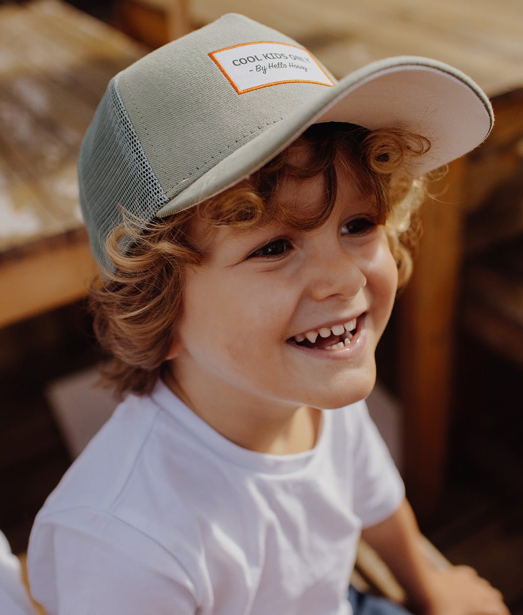 Cappellino genitori e bambini Mini Olive, stile Trucker, matchy-matchy, eco-responsabile, dai 9 mesi, Cool Kids Only!