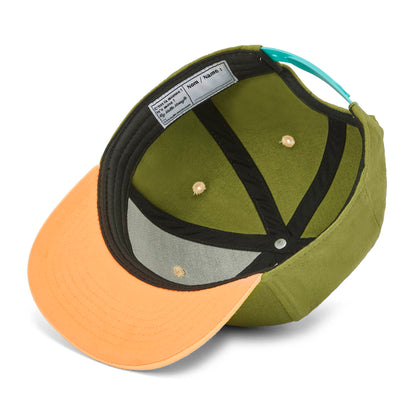Cappellino bambino verde beige visiera piatta Hello Hossy