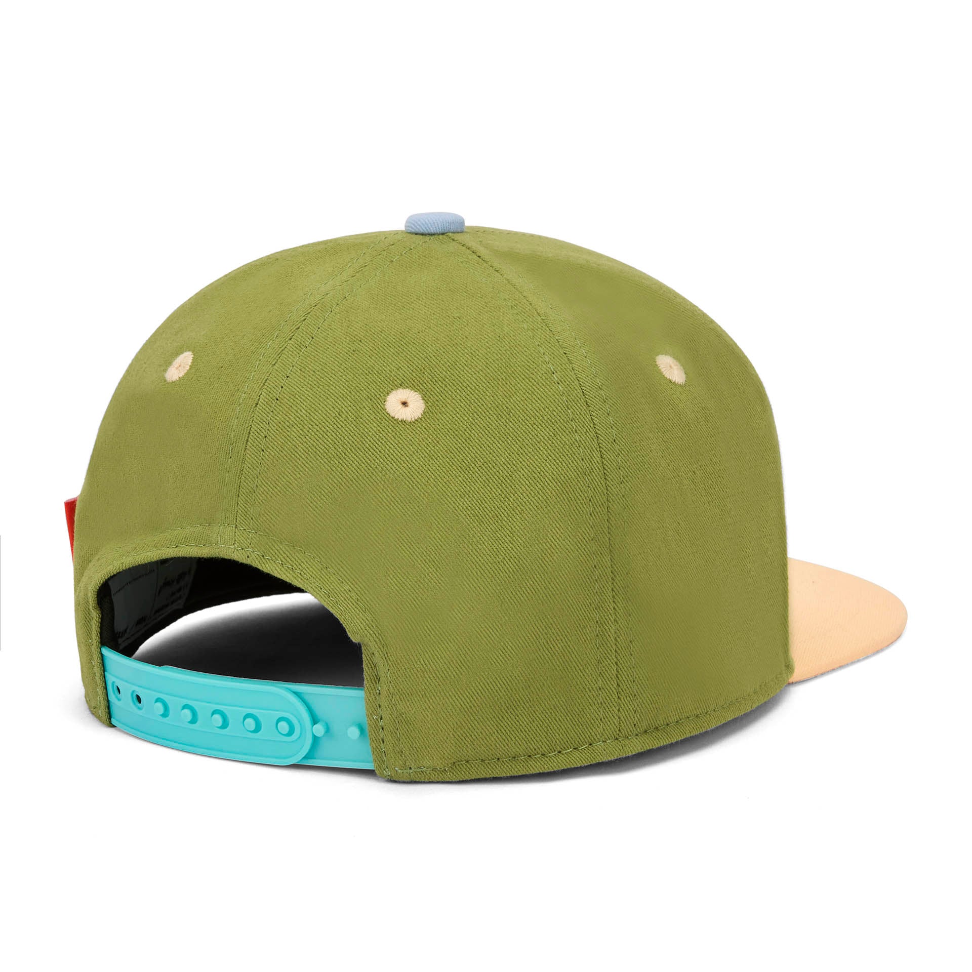 Cappellino per bambini verde beige con visiera piatta regolabile Hello Hossy