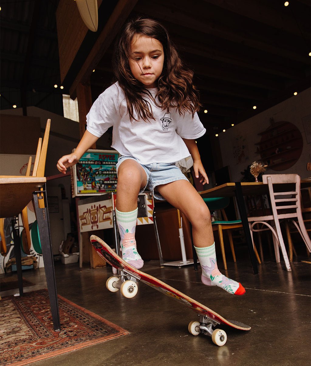 Calzini Bambini Flowers, cotone biologico, accessorio colorato, regalo bambino, da 1 anno, Cool Kids Only!