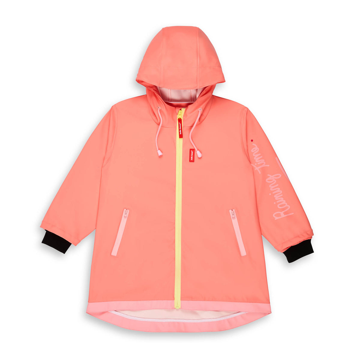 Giacca cerata impermeabile Pink per bambini – vista piatta, frontale