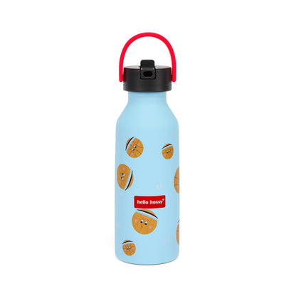 Borraccia bambino blu motivo Sport manico rosso Hello Hossy