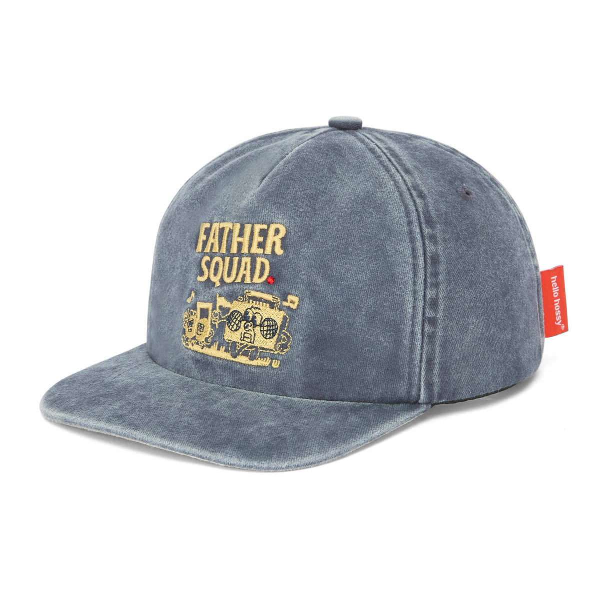 Cappellino bambino blu ricamo Father Squad Hello Hossy