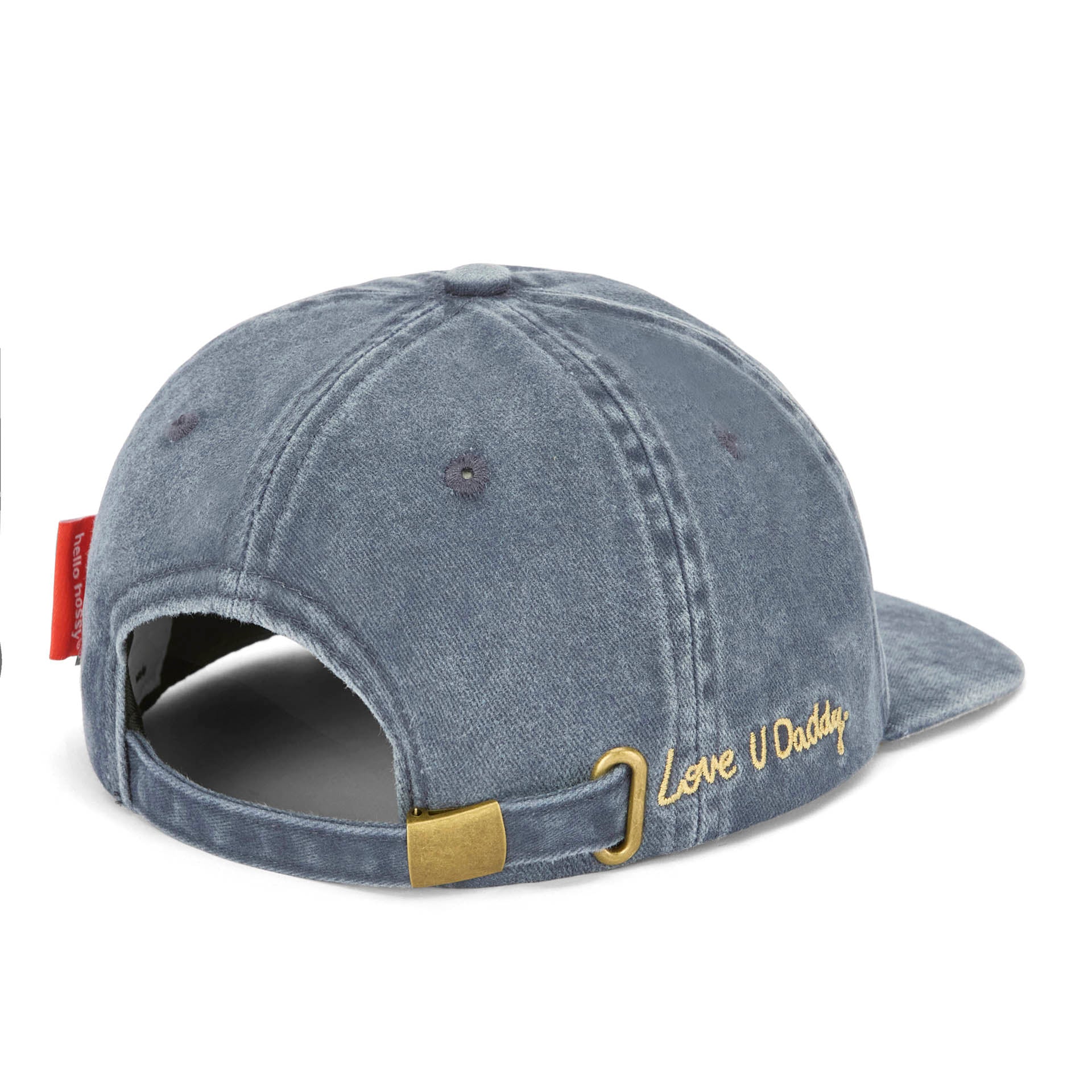 Cappellino per bambino blu con ricamo Love U Daddy Hello Hossy