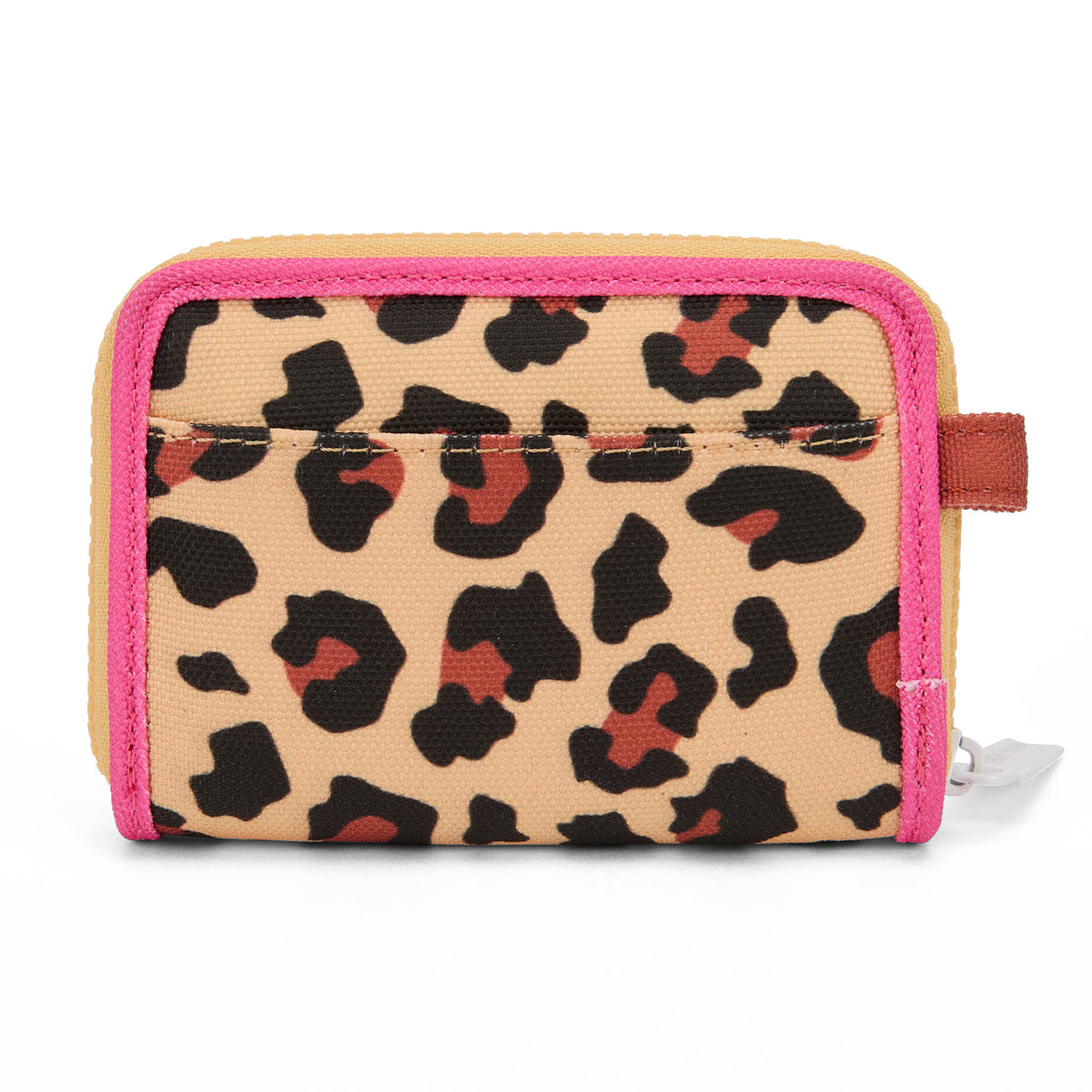 Portamonete bambino Beige stampato leopard bordo rosa Hello Hossy
