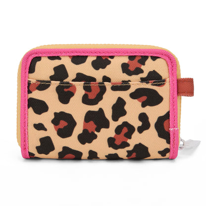 Portamonete bambino Beige stampato leopard bordo rosa Hello Hossy