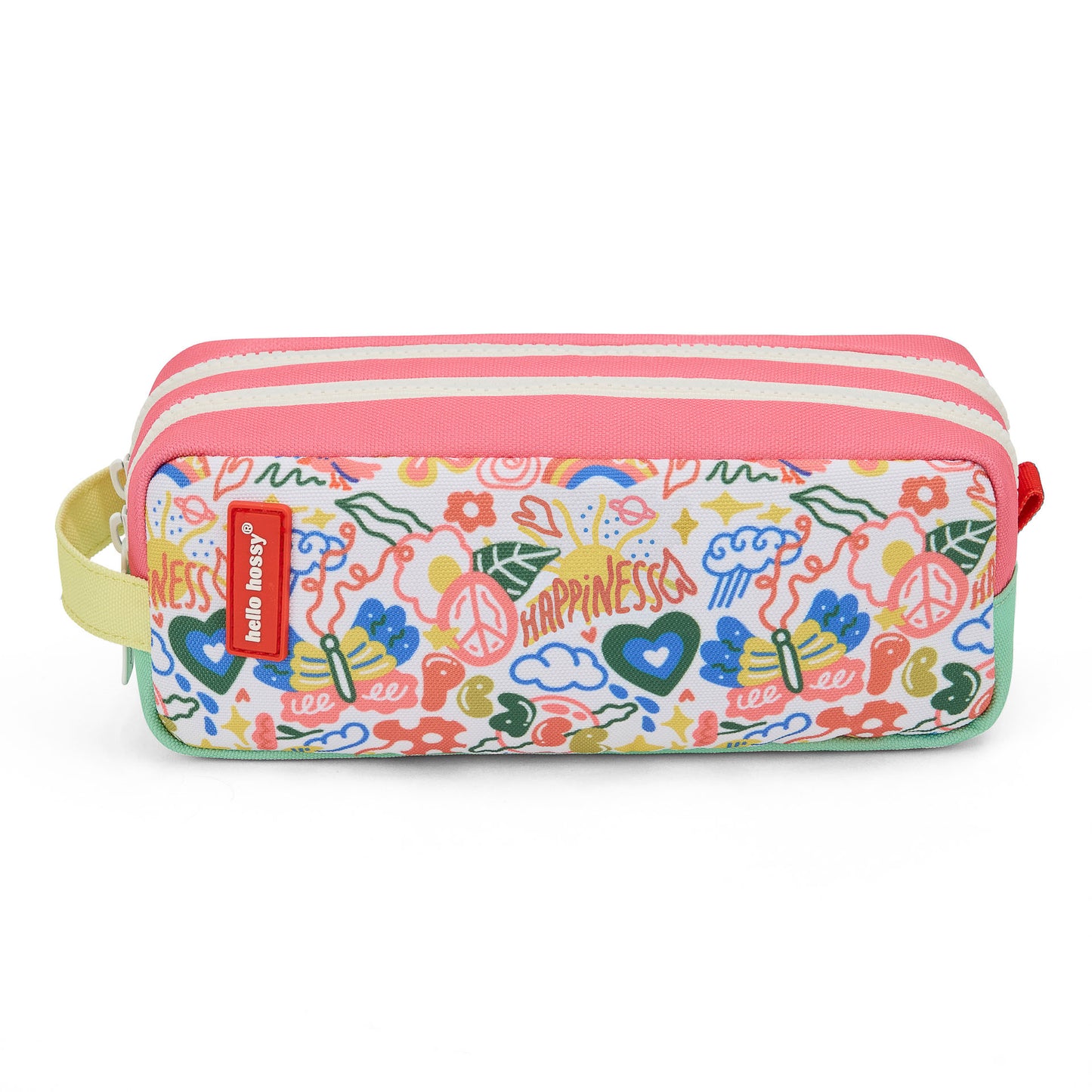 Astuccio scolastico bambino stampato arte colorata, doppio scomparto Hello Hossy